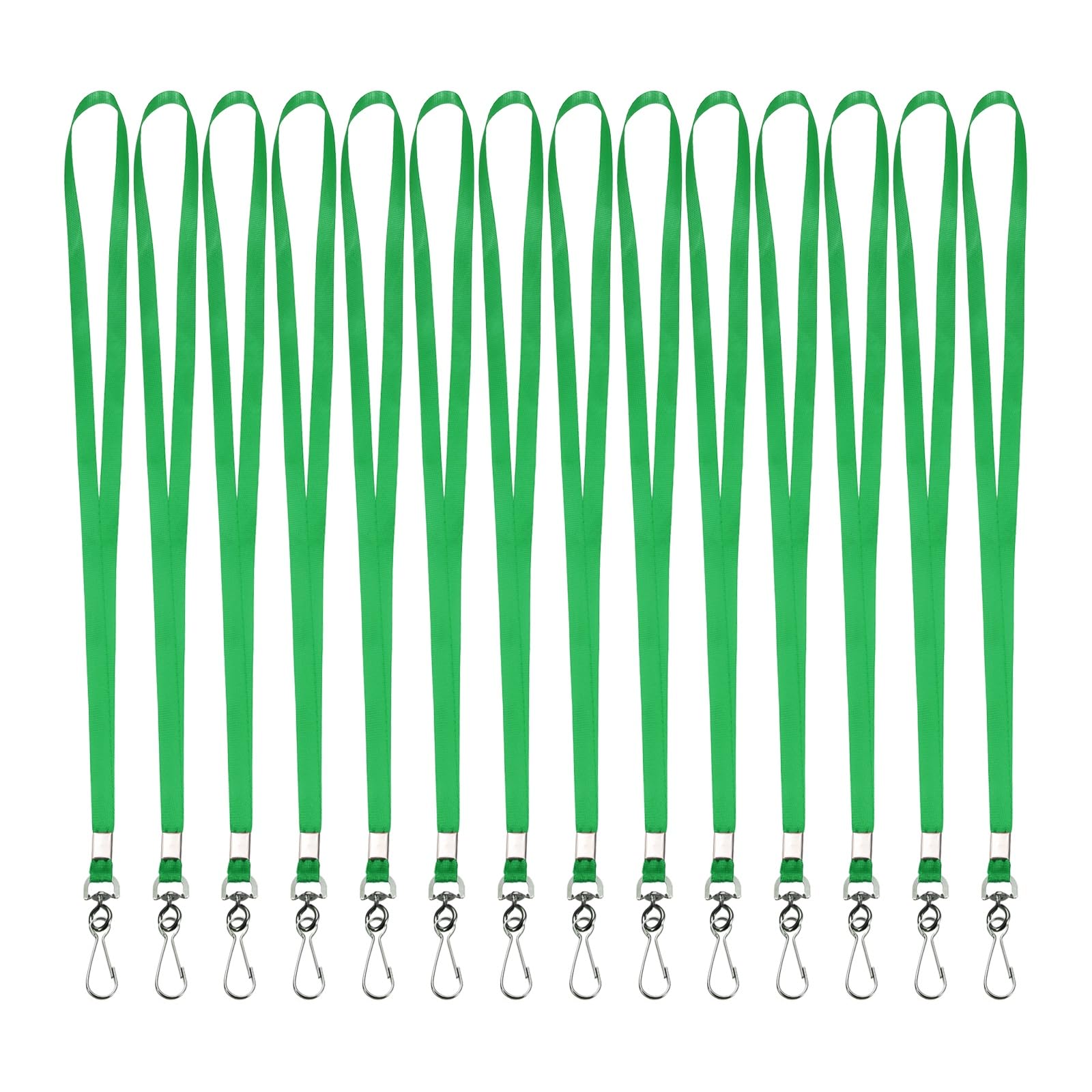 PATIKIL 50Pcs Lanyards Bulk, 47cm Badge Lanyard Neck Nylon with Clasp for ID Badge Keys Worker Name Tag Wallet Cruise Phone Events Office, Green