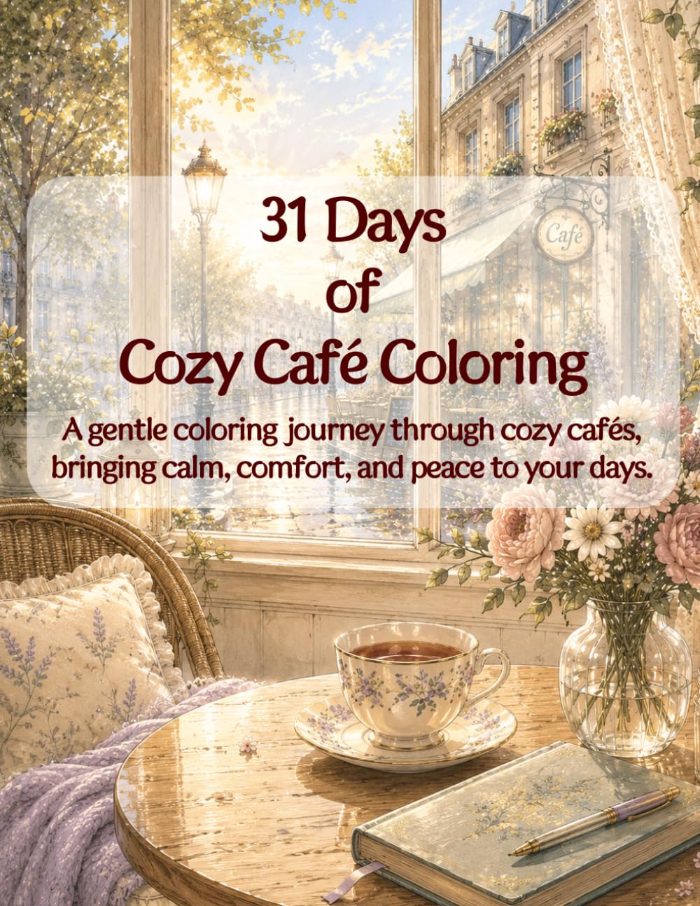 31 Days of Cozy Café Coloring: A Relaxing Coloring Journey Through Cozy Cafés, Warm Coffee Moments, and Peaceful Self-Care for Adults