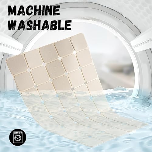 Miniatura 6 de Alfombra de baño para bañera texturizada alfombrilla de ducha plegable de silicona, alfombrilla antideslizante para bañera sin ventosas, 28 x 17.7