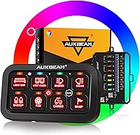 Vista 16 de Auxbeam Panel de interruptores BC60 de 6 bandas, caja de sistema de relé de control de circuito universal con interruptor LED de encendido y apagado