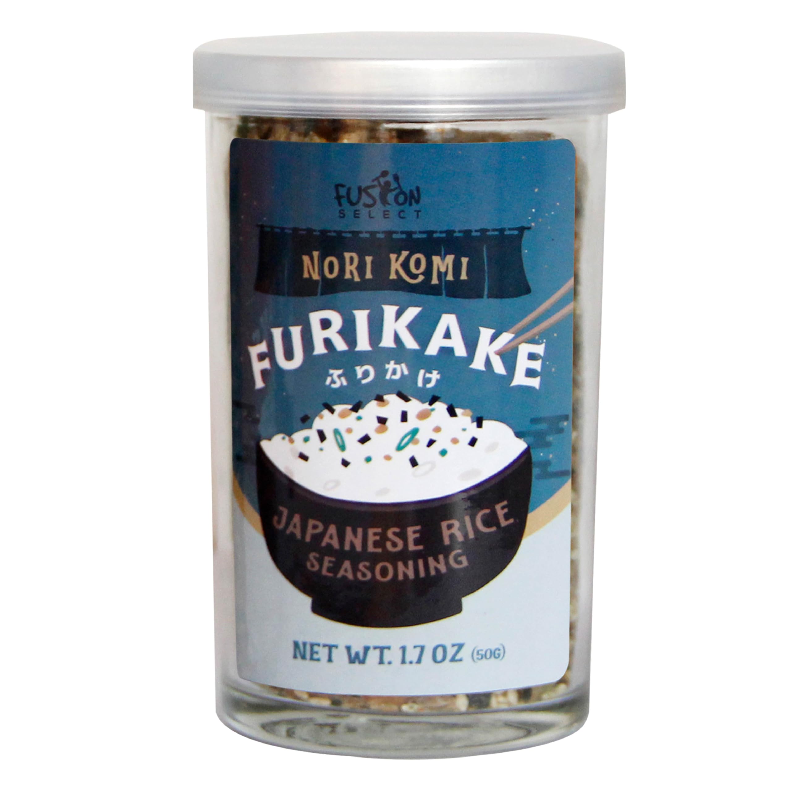 Fusion Select Furikake Rice Seasoning - Komi Furikake Seasoning Mix with Shrimp, Bonito Flakes - Japanese Spices Topper for Noodles, Onigiri, Salad,