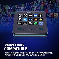 Vista 7 de VSDINSIDE Macro Keypad, Stream Controller Deck Gaming Streaming Shortcut Keyboard, 18 Programmable Keys Customizable Visual AI Pad USB Soundboard