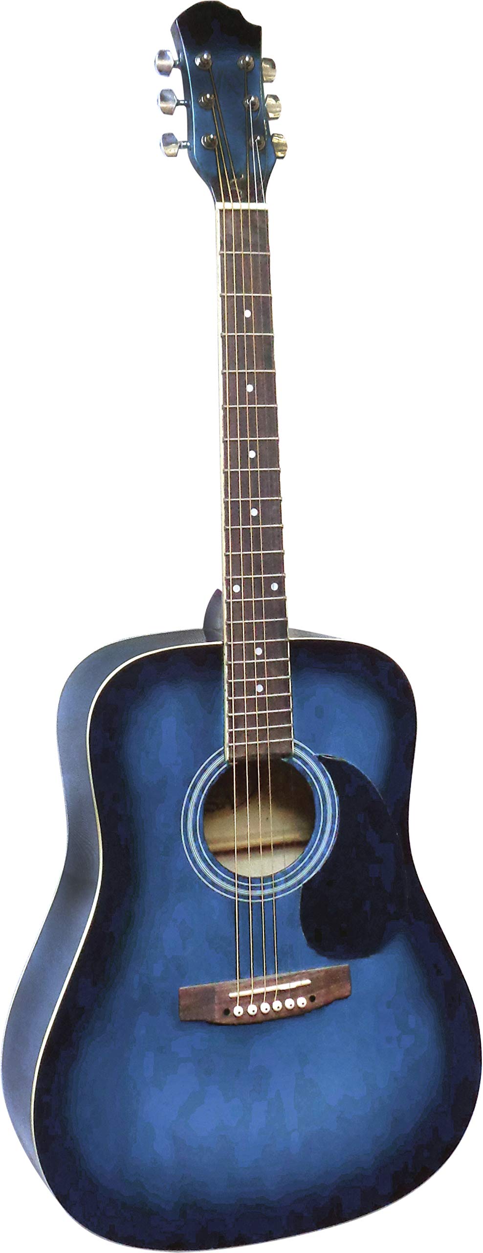MSA 4/4 Gitarre - WESTERNGITARRE IM Set - AKUSTIK - BLAU-SCHATTIERT - Decke FICHTE FUNIERT - Tasche - Band - Saiten - 3xPIK - STIMMGERÄT ET33B - CW185