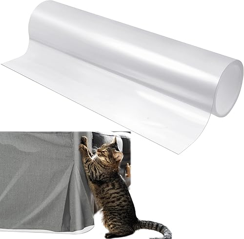 Cinta antiarañazos para gatos, protector de muebles de arañazos de perros, transparente de doble cara para sofá, cinta adhesiva de vinilo grande