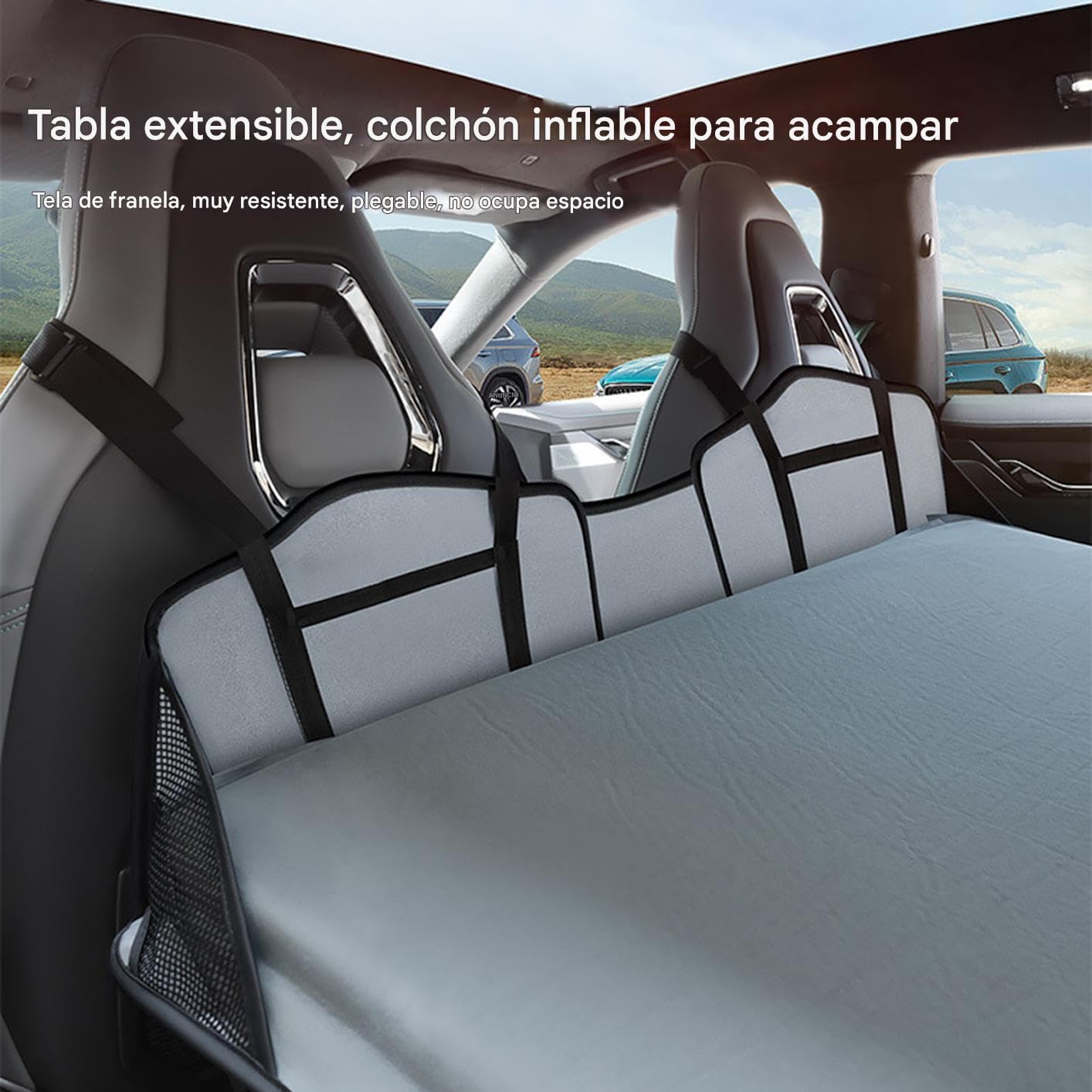 Estensore Per Sedile Posteriore Materassino Da Veicolo | Prolunga Materasso Posteriore Auto Accessorio Auto Interno Outdoor Portaoggetti All'Aperto Tenda Bambini Famiglia