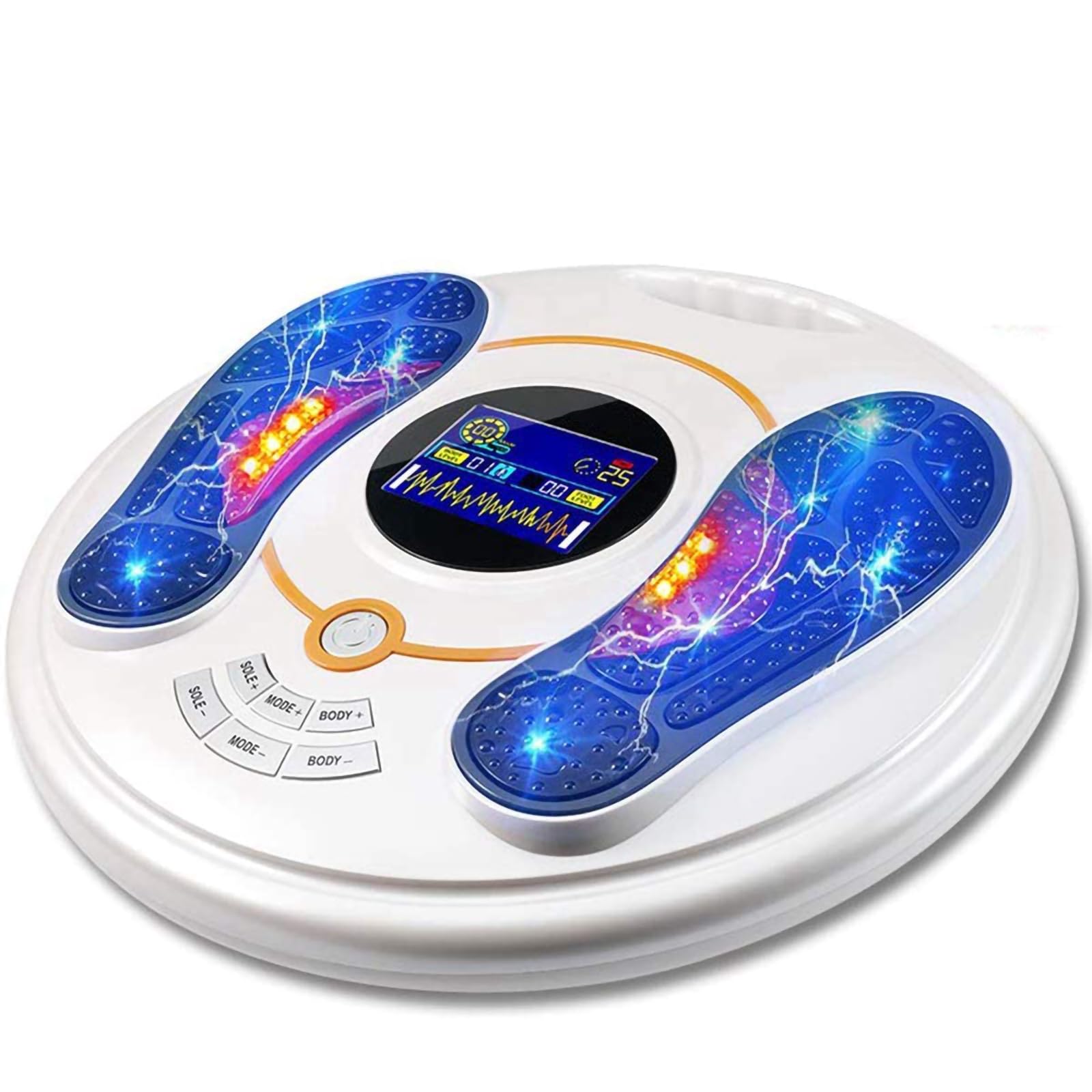 Ems Foot Massager, Circulation System & Nerve Muscle Stimulator - Improves Foot Circulation and Neuropathy, Relieves Feet Legs Pains, Relaxes and Massages Body with TENS Unit & EMS