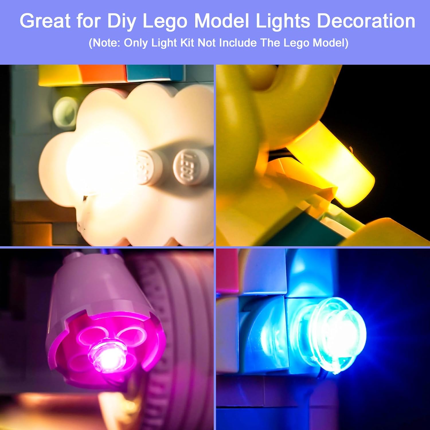 Upgraded Led Light Kit Compatible with LEGO Creator 3 in 1 Retro Roller Skate Building Set, Lights Decoration Compatible with LEGO 31148 (Model Not Included)