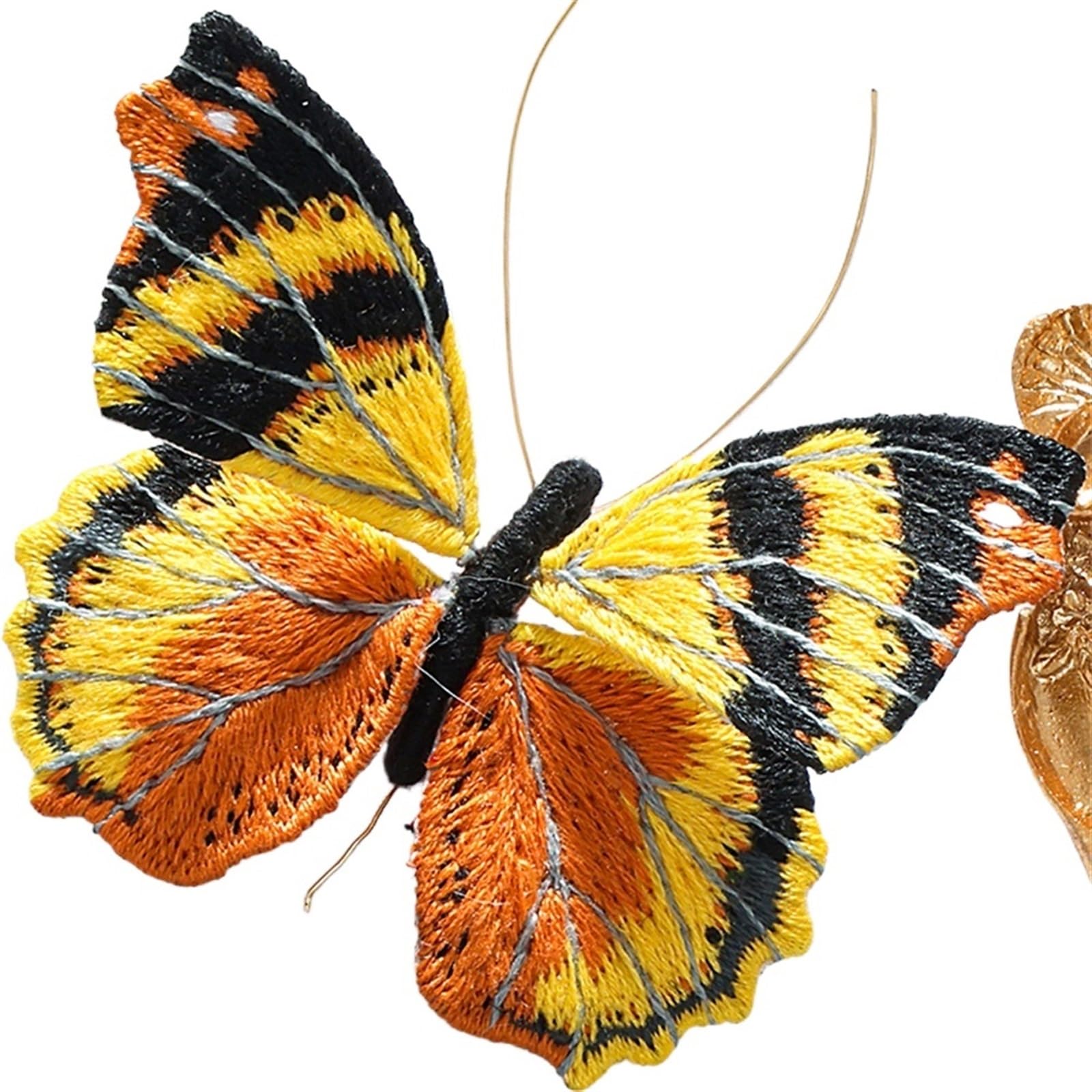 LKLNKVL embroidery, Embroidery Kit， Beginner Butterfly Kits with Hoop DIY Hand Brooch Kit(Embroidery Kit N)
