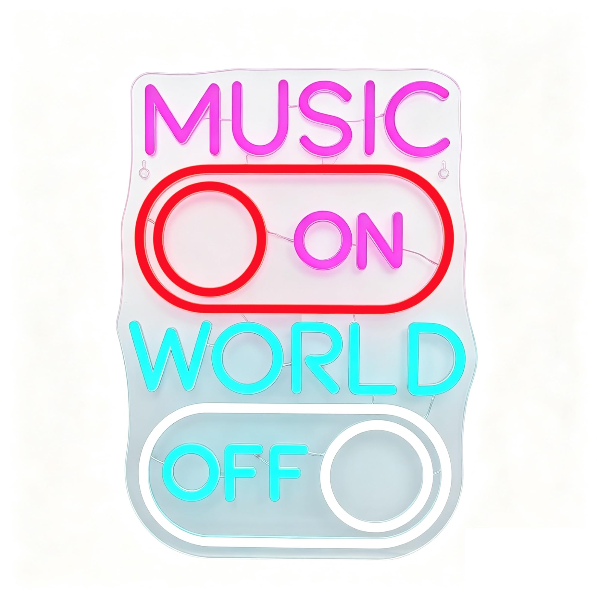 LED Neon Sign Dimmable Music Themed Wall Decor for Room Bar Party(3)
