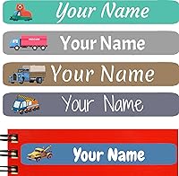 Vista 1 de 100 etiquetas de nombre personalizadas para niños, suministros escolares, calcomanías de nombre personalizadas para niños, impermeables