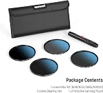 NEEWER 67mm ND Lens Filter Set, ND16/ND32/ND64/ND1000, Lens Cleaning Pen, Filter Pouch, HD Filter Accessories Kit Compatible with Canon Nikon Sony Camera Lens
