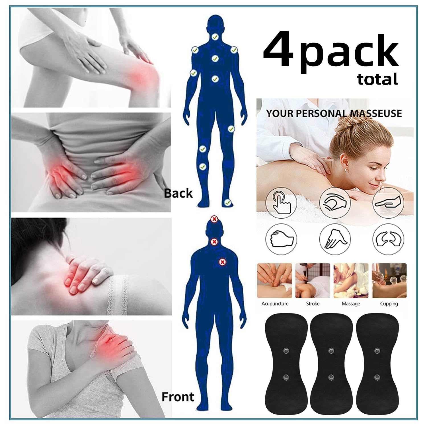 Replacement Electrode Patches - 4 Pack -7