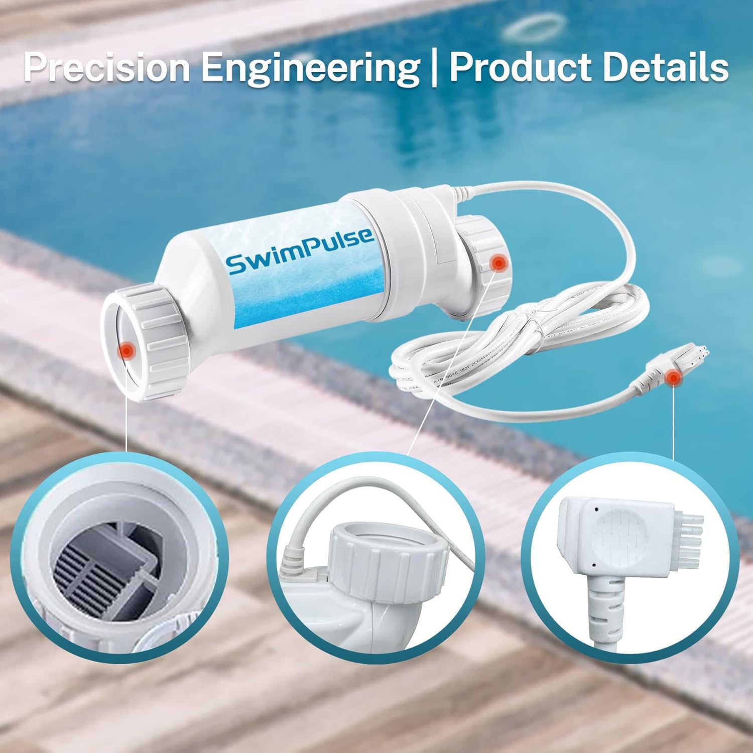 Salt Cell - up to 40,000 Gallons Swimming Pool Chlornie Generator,Salt Cell for Pool,Chlorination Pool Salt Cell Fits for Hayward W3T-CELL-15 BL1T15H