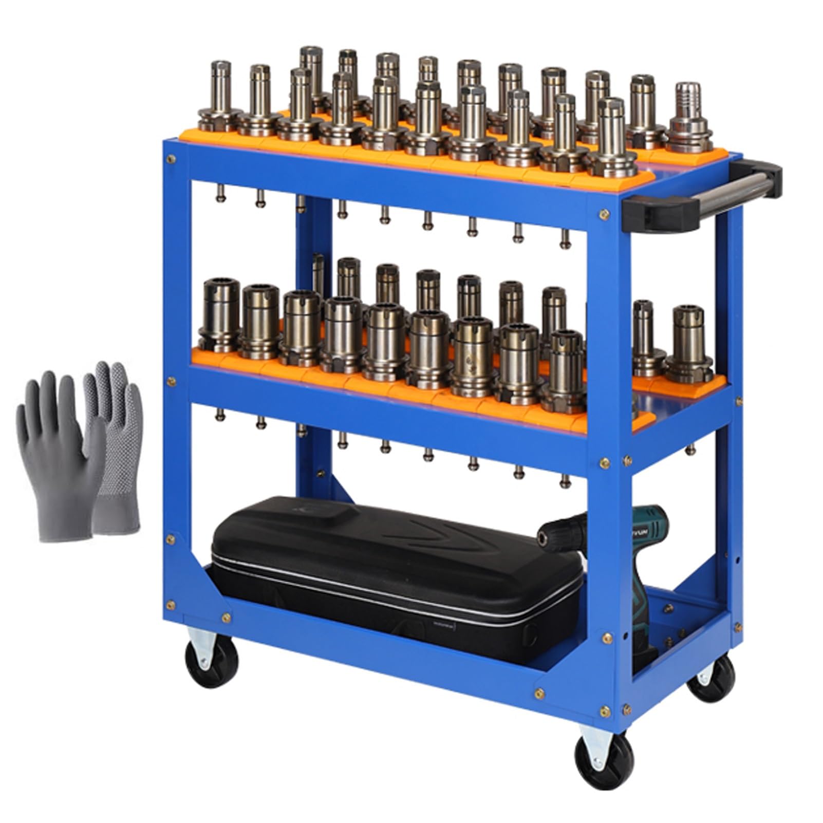 Carrello portautensili professionale con ruote, resistente postazione di lavoro mobile per garage meccanici, uso commerciale, soluzione di stoccaggio durevole per officine e magazzini