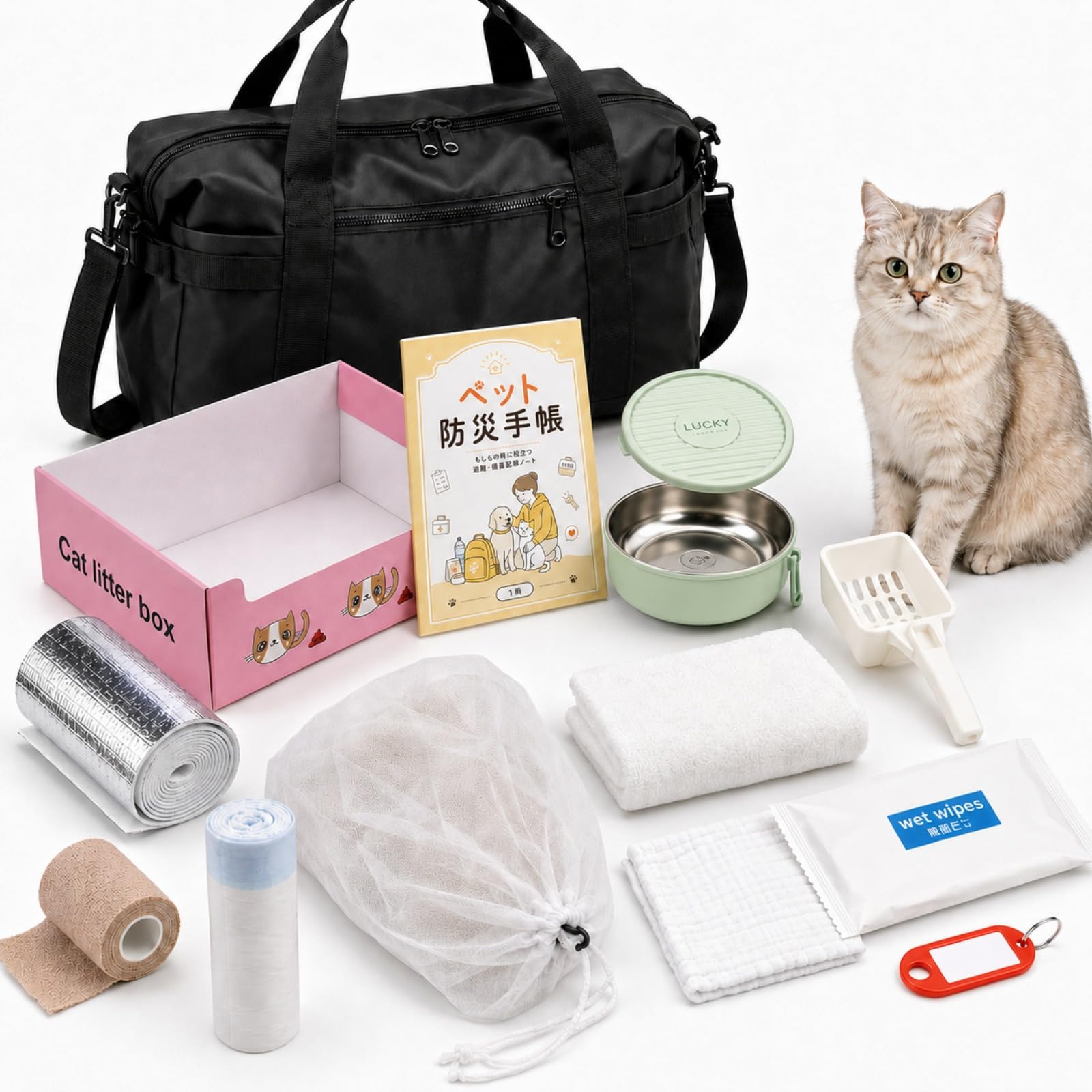 QYLGOOD 猫用防災セット 15点