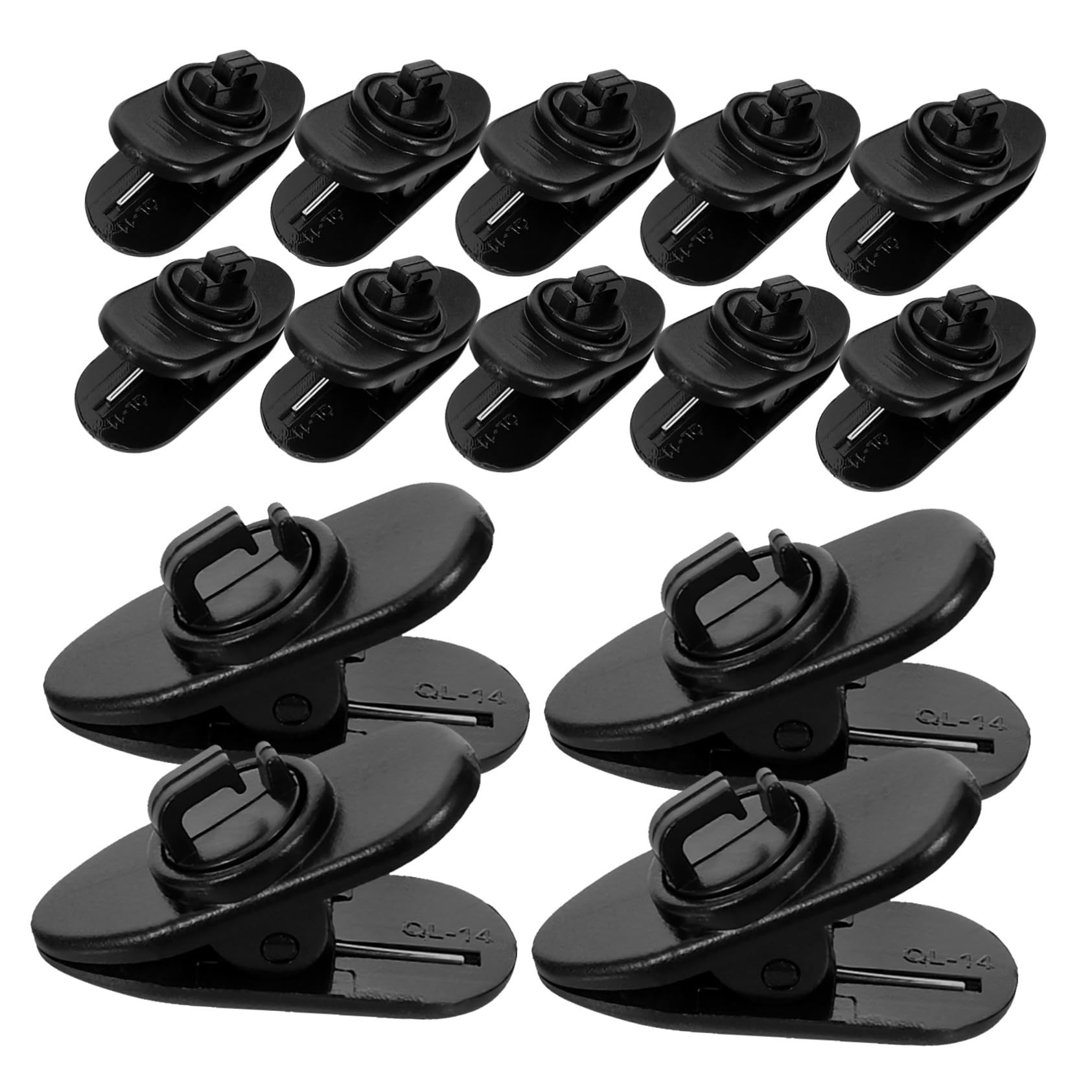 30pcs Small Lapel Microphone Clips Adjustable Rotatable Mic Tie Clips Microphone Accessories for Lavalier Interview Podcast Use