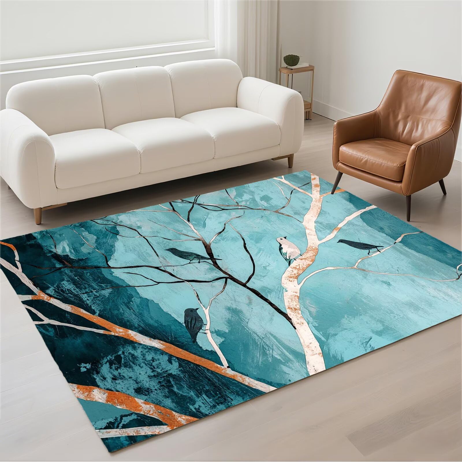 Grand carpet pour salon Bird pour un intérieur cosy et moderne