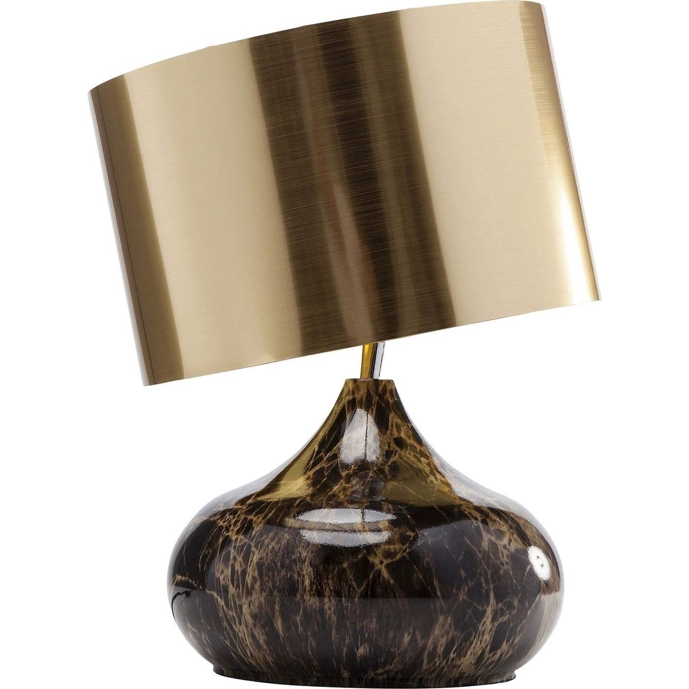 Kare Design Tischleuchte Mamo Deluxe, Braun/Gold, 41x30x30 cm, Tischlampe, Schreibtischlampe, Nachttischlampe, Edel, Leuchtmittel nicht inklusive, Wohnzimmer
