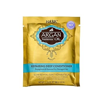 Hask Argan Oil Repairing Deep Conditioner 50Ml/50Gm Free Of Sulfates, Parabens, Phthalates, Gluten And Drying Alcohol