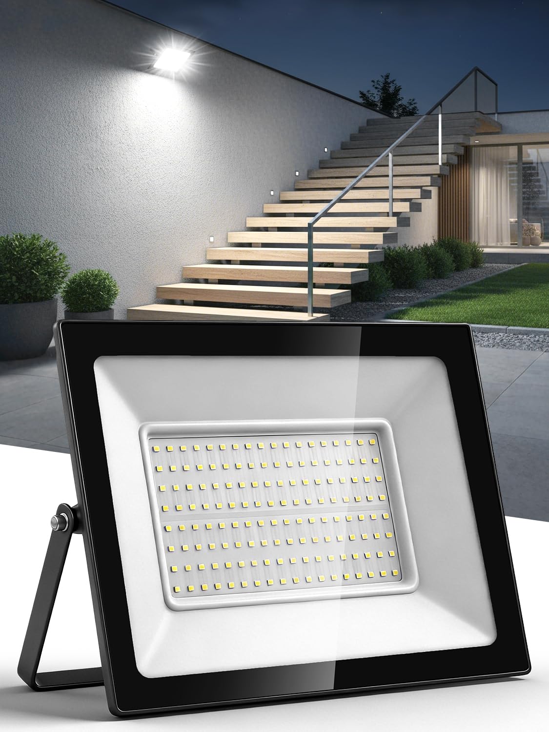 Litglobe 150W LED Floodlight Outdoor,15000LM Super Bright LED Security Lights,6500K Cold White Flood Lights Outdoor,IP66 Waterproof Outside Light,Outdoor Light for Yard Garden Garage