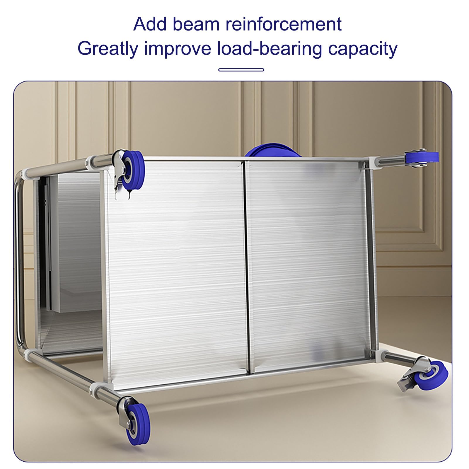 Chariot de Laboratoire à 2 étages, Chariot utilitaire professionnel avec tiroirs, Chariot Médical en Acier Inoxydable, pour maison, chambre à coucher, salon, laboratoire(60*40*86cm/24*16*34in)