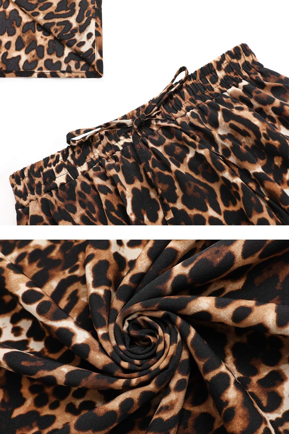 Bluetime Women Flowy Long Skirts Summer Beach Pleated Elastic High Waisted Casual Maxi Skirts - Image 6