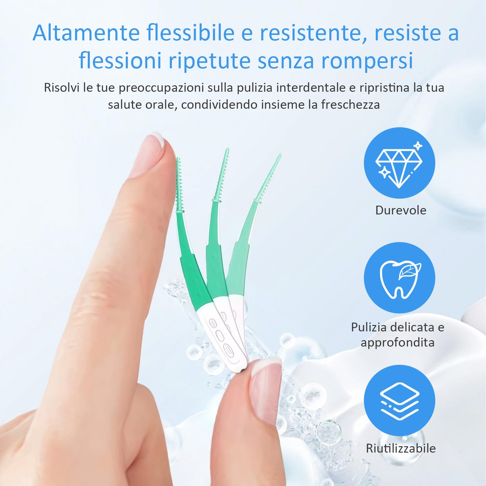 84 spazzole interdentali, spazzole interdentali, design curvo per denti sani e una facile pulizia degli spazi interdentali difficili da raggiungere