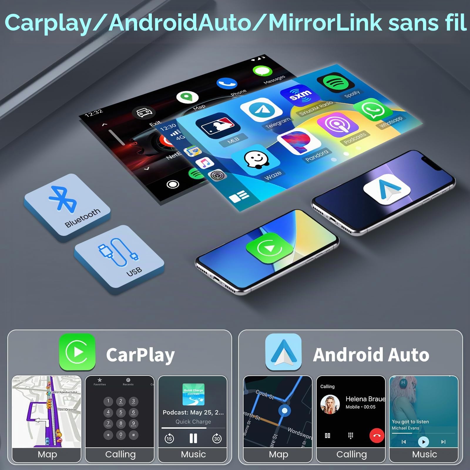 Inefala 2G+64G Autoradio Android 15 pour Toyota Corolla E120 2000-2006