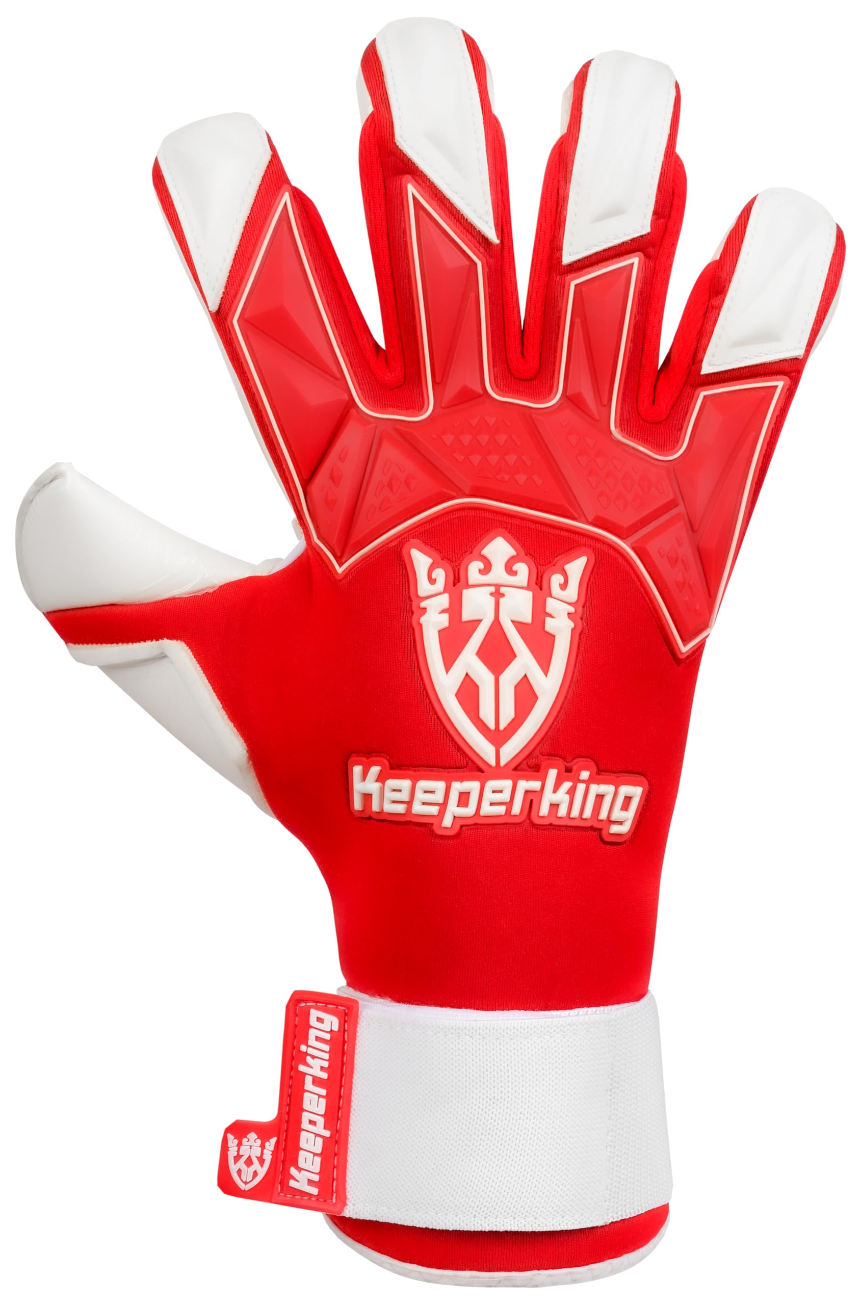 Keeperking Torwarthandschuhe Herren, Erwachsene, Jungen | Hybrid-Innennaht Professional Contact Next Grip 4 mm, maximaler Grip, Schutz und Komfort mit Easy-Slip-System | Fußball-Torwarthandschuhe
