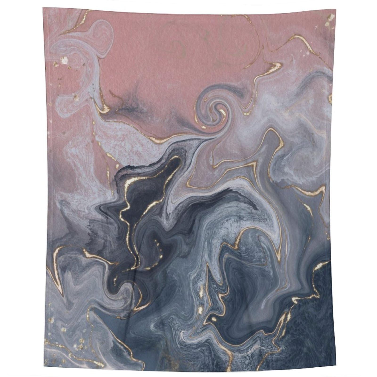 Manta de felpa, color rosa, negro, gris, mármol, suave, esponjosa, acogedora, manta de franela para todas las estaciones, para sofá cama, 60 x 80 pulgadas