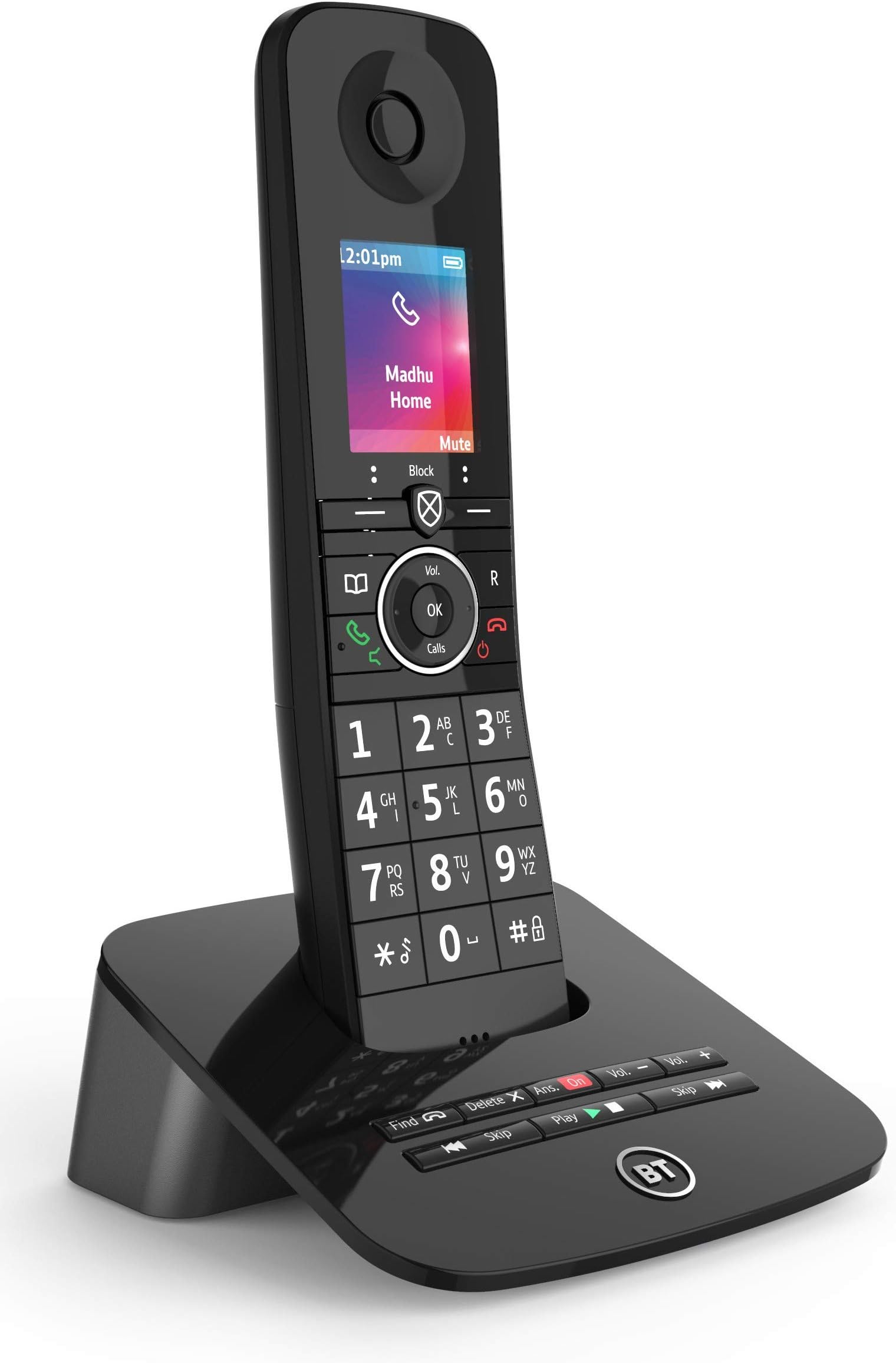 Premium Cordless Landline House Phone, Home Phone, 100 Percent Nuisance Call Blocker, Call Block Button, Answer Machine, Single Handset Pack