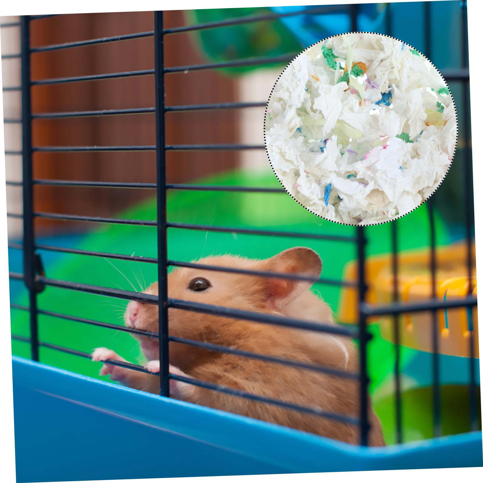 Abaodam Lettiera in Carta per Criceti, Assorbente, 1 Sacchetto 450 G | Piccoli Animali, Carta, Previene Residui Umidi nella Vaschetta, Formato Confezione Singola