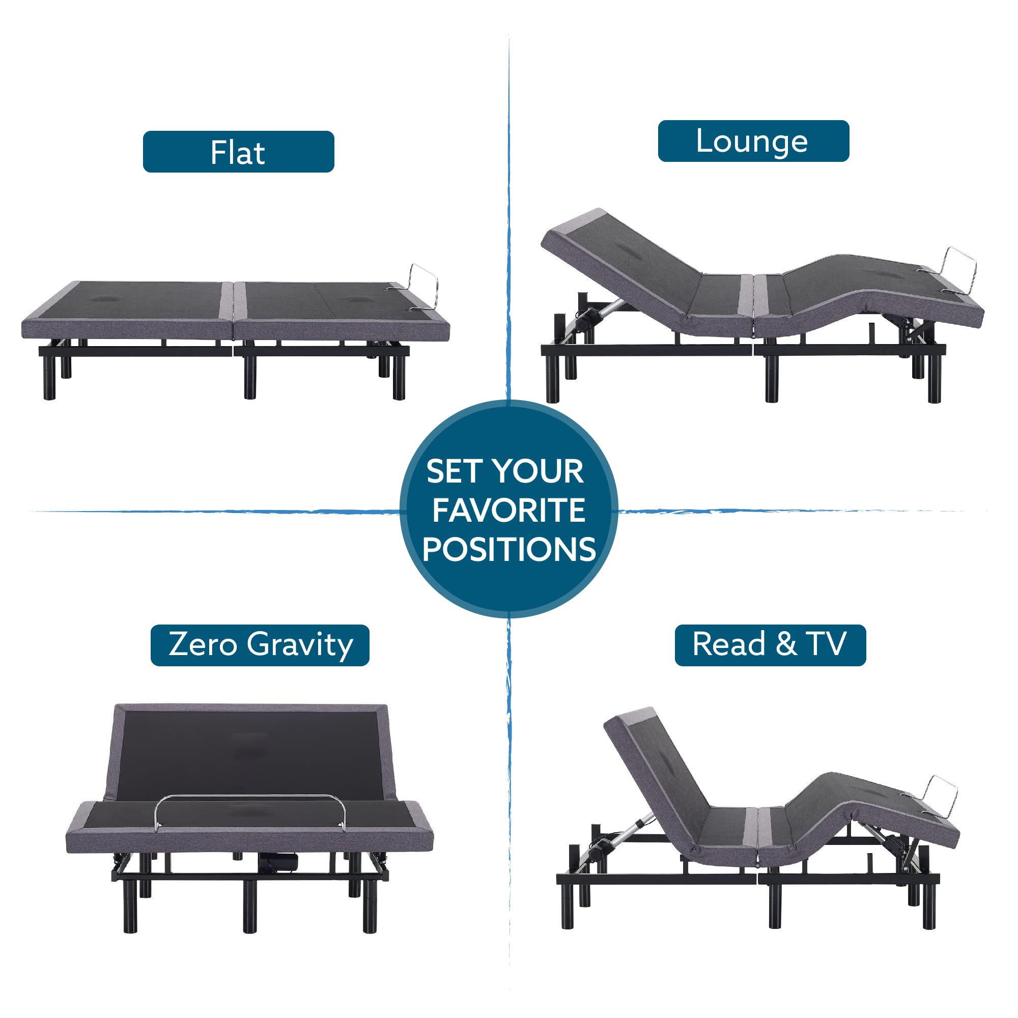 Buy IdealBase Adjustable Bed Frame Full, Massaging Zero Gravity
