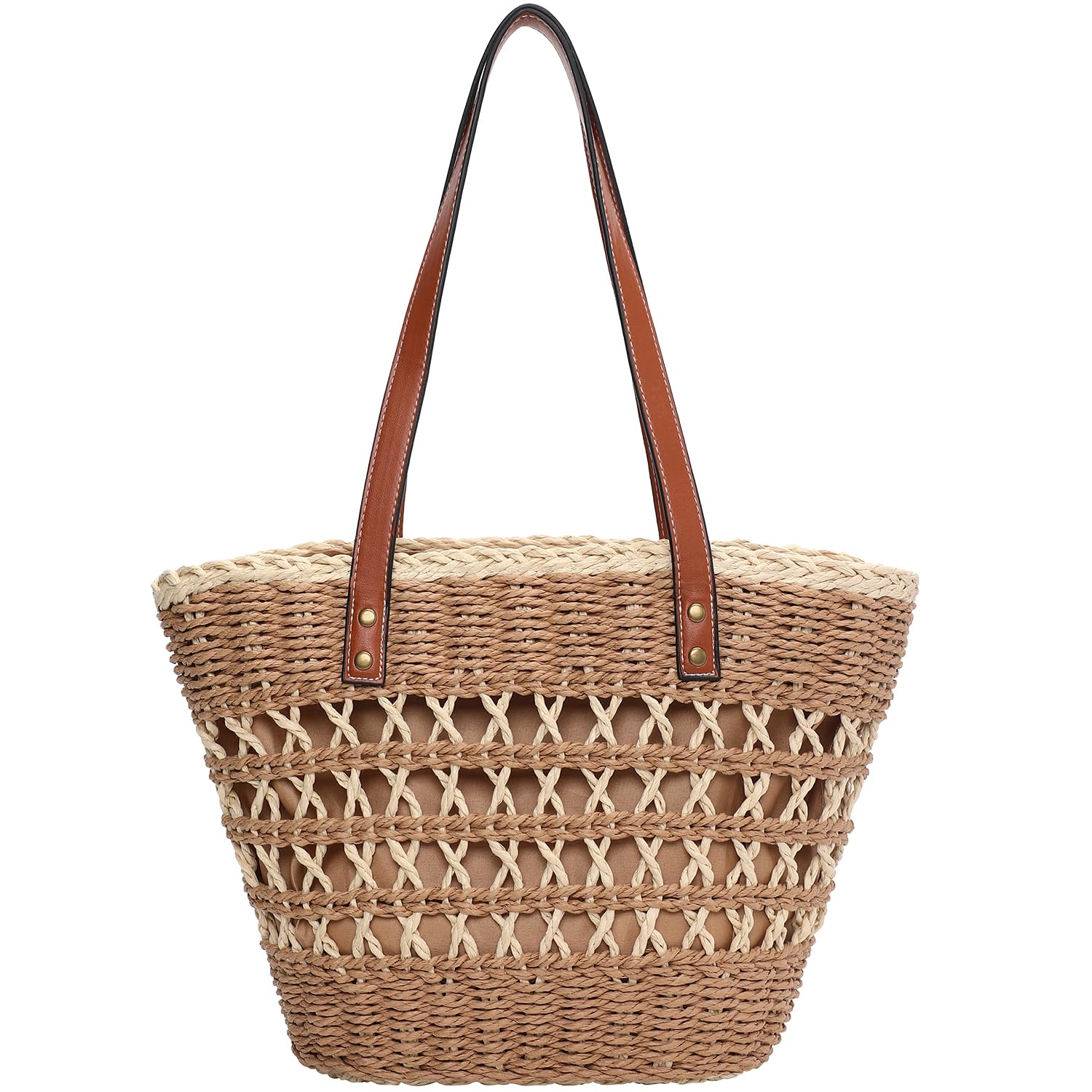 Tavaleu Straw Beach Bags for Women Tote Handbag Shoulder Hobo Bucket Bag