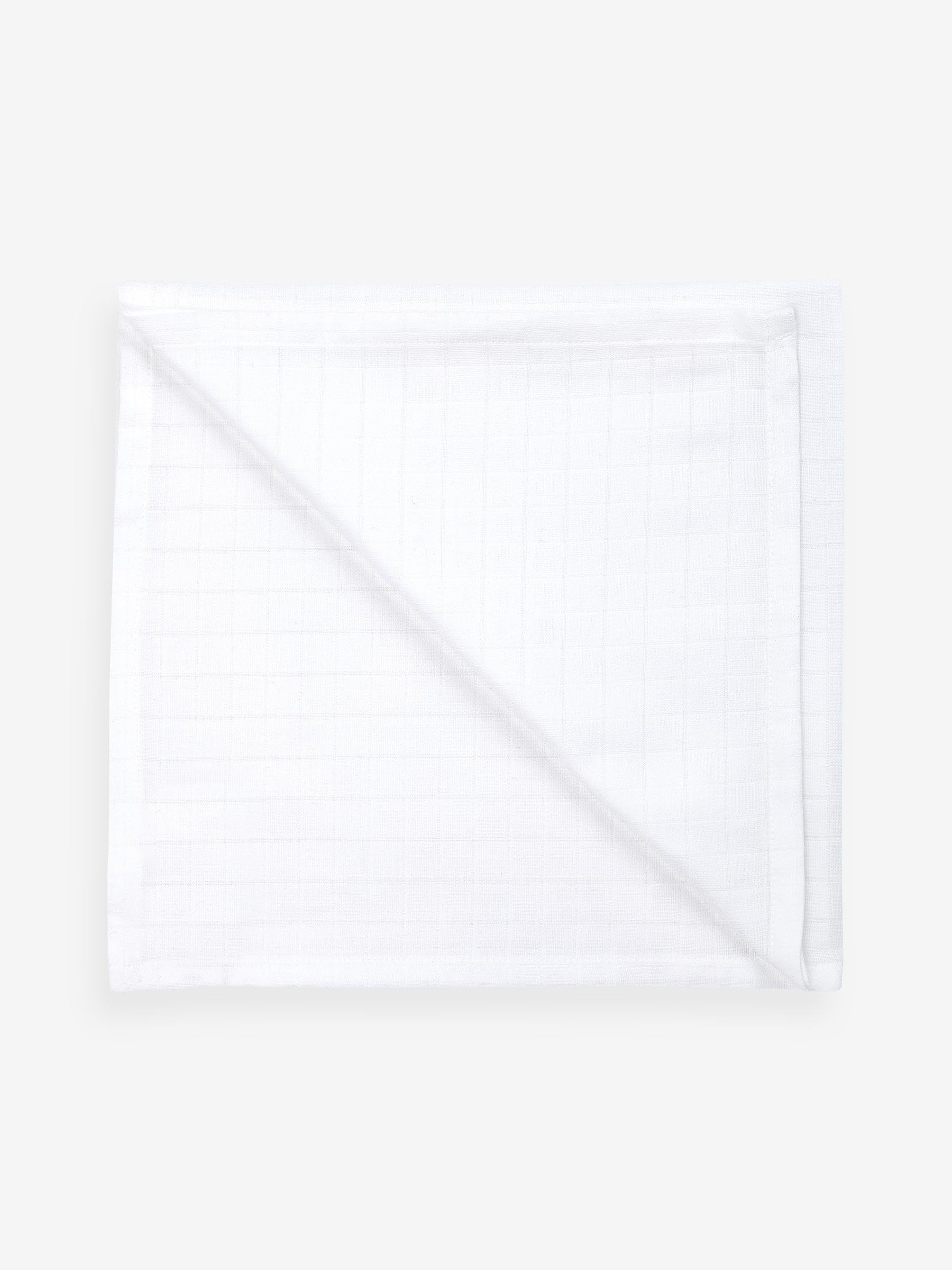 NEXT Bébé Lingettes en Mousseline 100% Coton, Lot de 4 Blanc