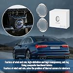 Car Camera Lens Protector, 360° All-Round Protection High-Transparency Anti-Scratch Waterproof, Rainproof Easy Adhesive Installation for Instant Protection (2 Pcs)