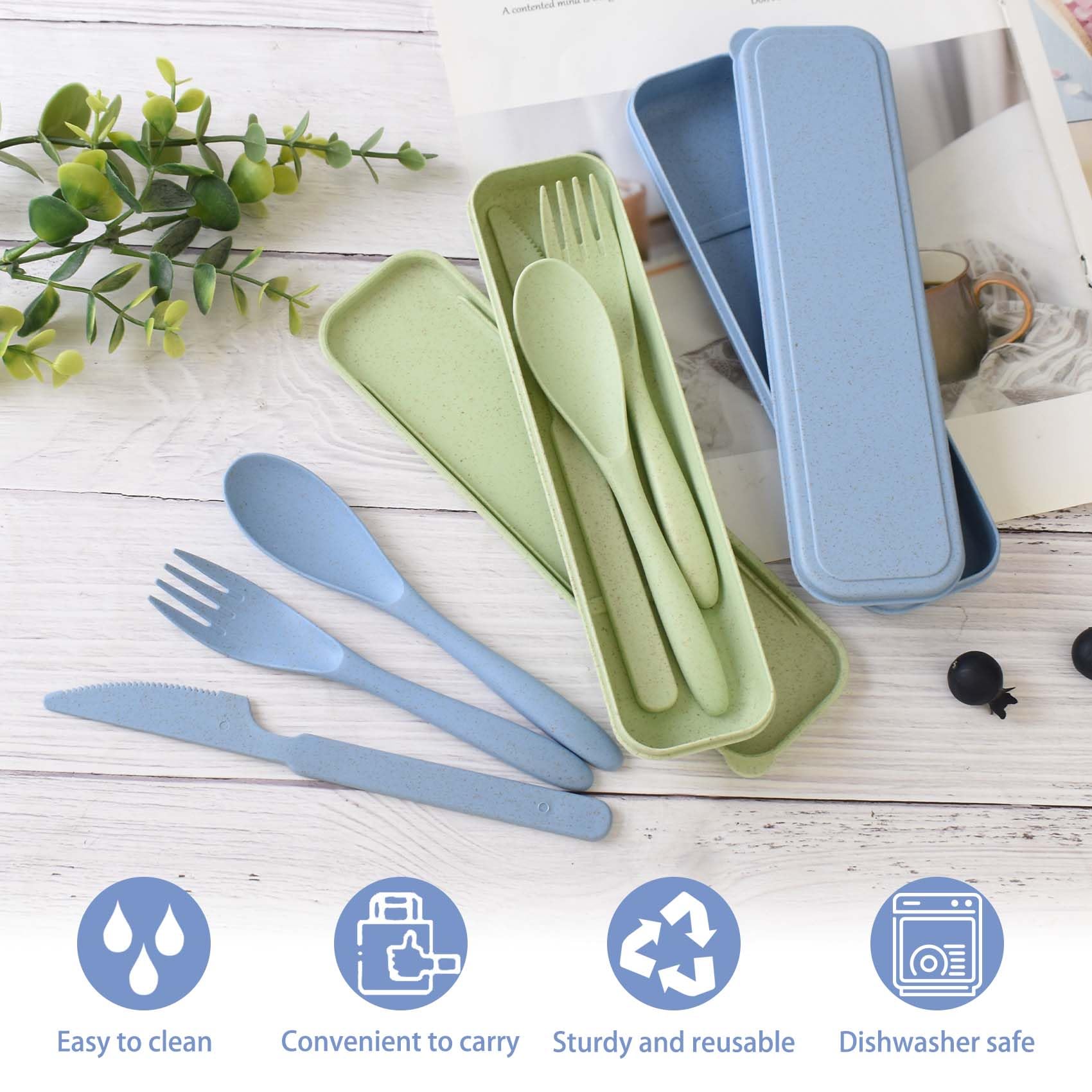 SET DI POSATE da viaggio kit stoviglie da campeggio EUR 14,61 - FR