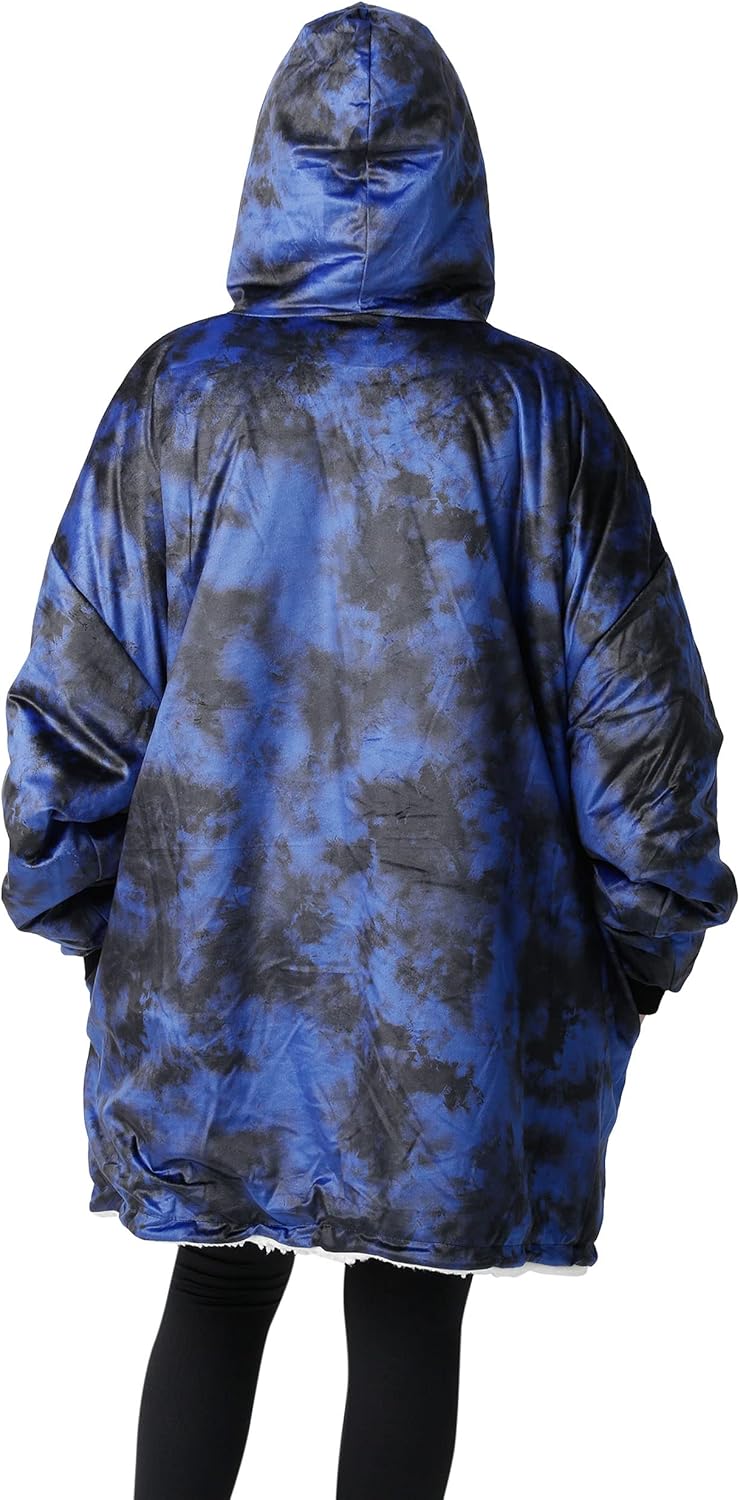 foco NFL Team Logo Reversible Oversized Sherpa Hoodie Sweatshirt Hoodeez - Image 2