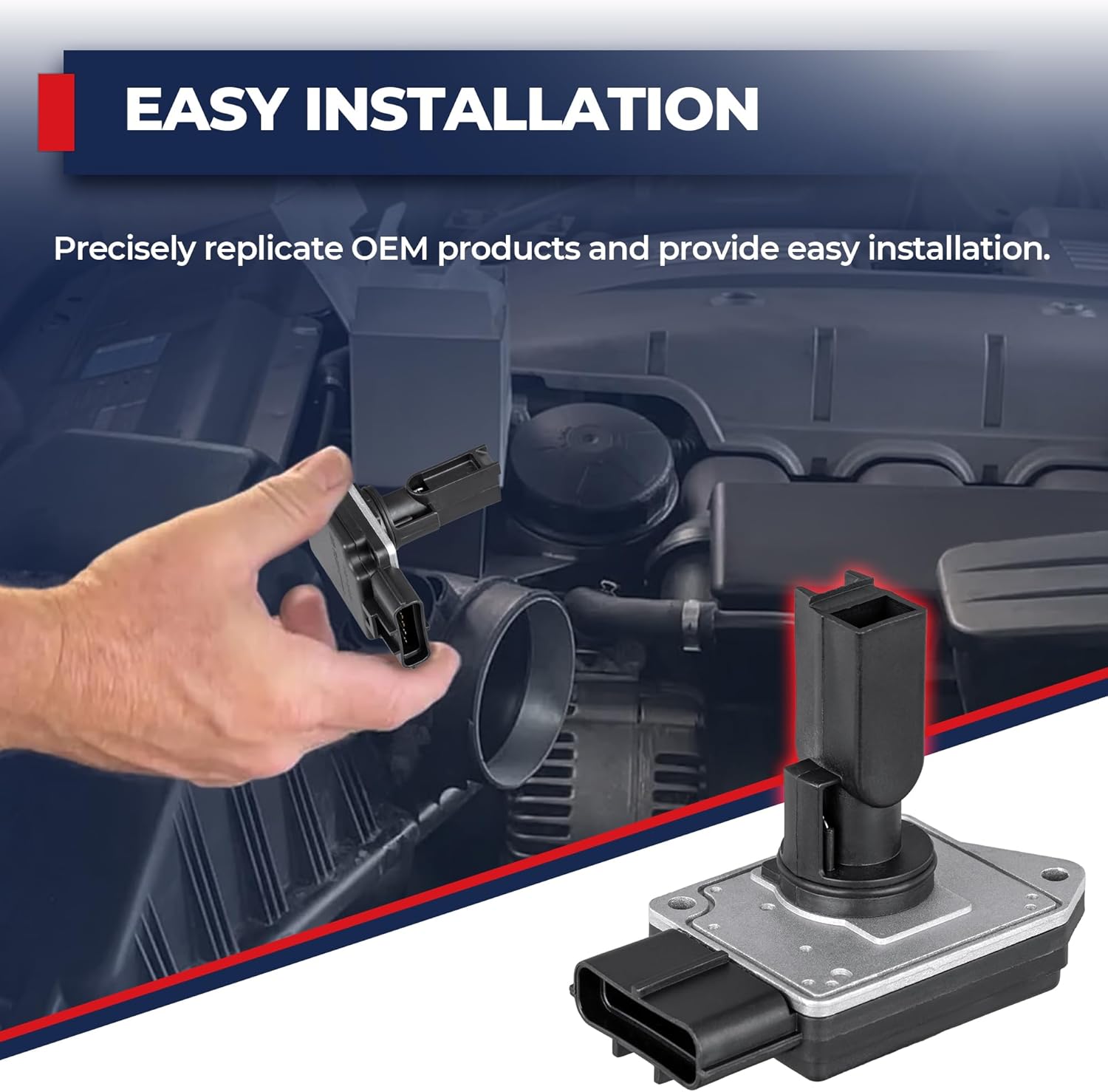 MOSTPLUS Mass Air Flow Sensor MAF Meter Compatible for Chevrolet Avalanche Silverado Suburban Tahoe GMC Sierra Yukon CTS Escalade 10393948