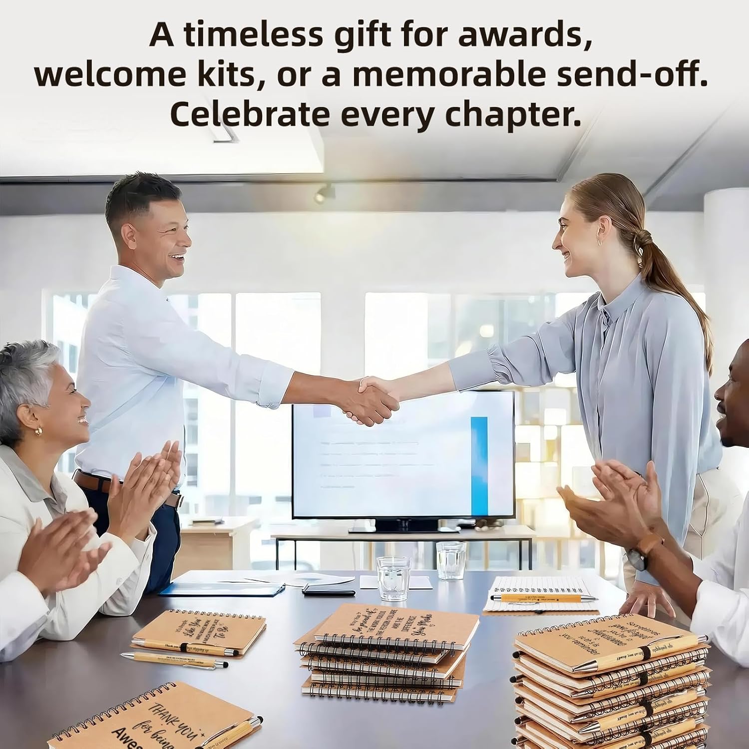 TBULAPUS 60Pcs/30-Set Employee Appreciation Gifts Bulk, 30 Inspirational Notebooks & 30 Motivational Pens, Appreciation Gift for Coworkers, Nurse, Volunteer, Housekeeping, DSP, Team, Gifts for Office