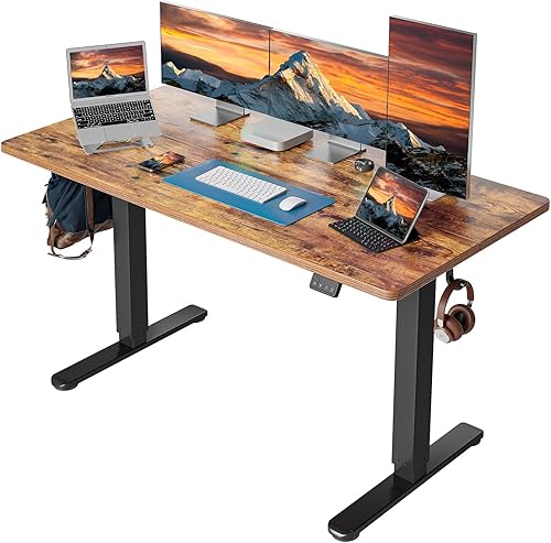 Miniatura 13 de Cubiker Escritorio de Pie de 40 x 24 Pulgadas, Mesa Eléctrica de Oficina en Casa de Altura Ajustable, Escritorio Sit-Stand con Tablero de Empalme,