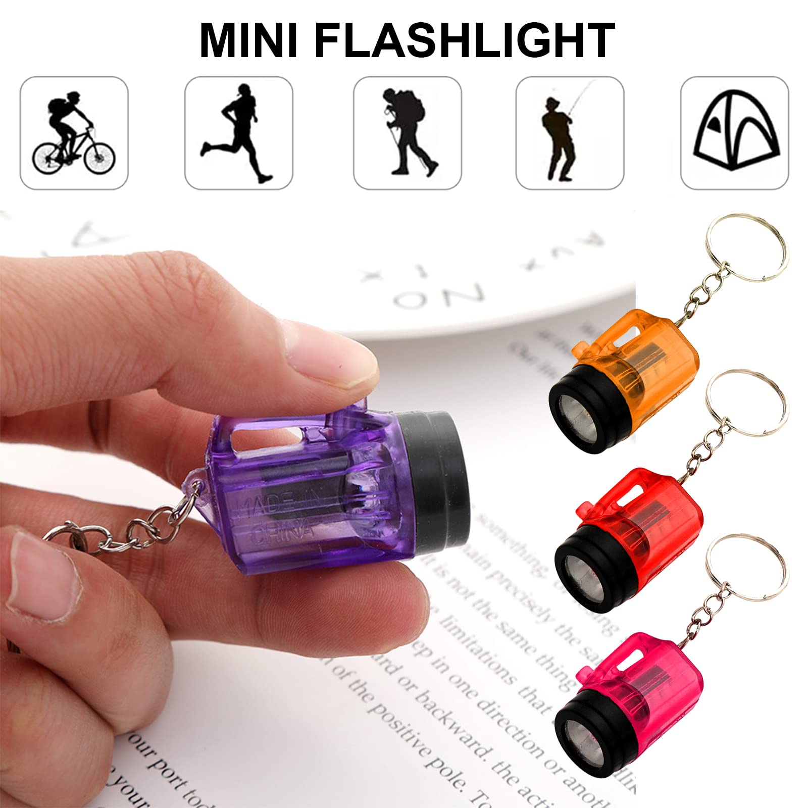 30 Mini Torce Portachiavi Per Bambini - LED A Razzo, Regalo Compleanno