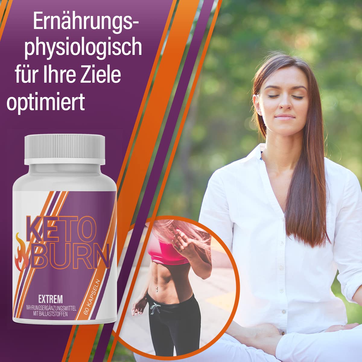 HelloNutrition® KETO BURN EXTREM mit Glucomannan & Cranberry -30 Tage Kur - 2 Kapseln täglich - STOFFWECHSEL - Erfolg, schnell & stark - endlich für Frauen & Männer mit hochwertige Inhaltsstoffe