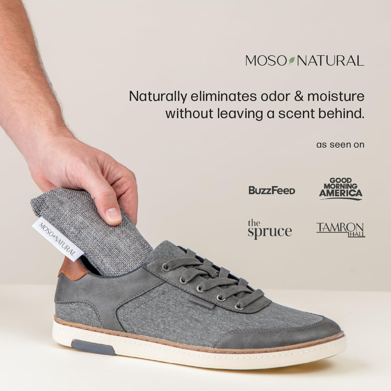 Image secondaire de MOSO NATURAL: Le sac purificateur d'air original pour chaussures, sacs de sport et équipement de sport. un éliminateur d'odeurs