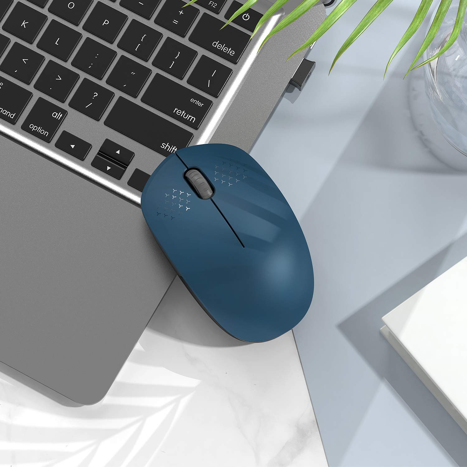 Bezprzewodowa mysz, bezgłośna mysz 2,4 G z odbiornikiem USB, przenośna mysz komputerowa Seenda do komputera, tabletu, laptopa, notebooka, niebieska i czarna