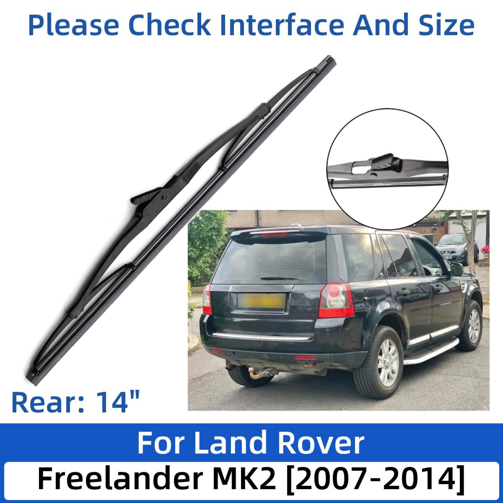 Parabrezza Anteriore Tergicristalli per Land Rover Freelander 2 2007-2014, spazzole tergicristallo anteriori posteriori da 24"/20"/14"