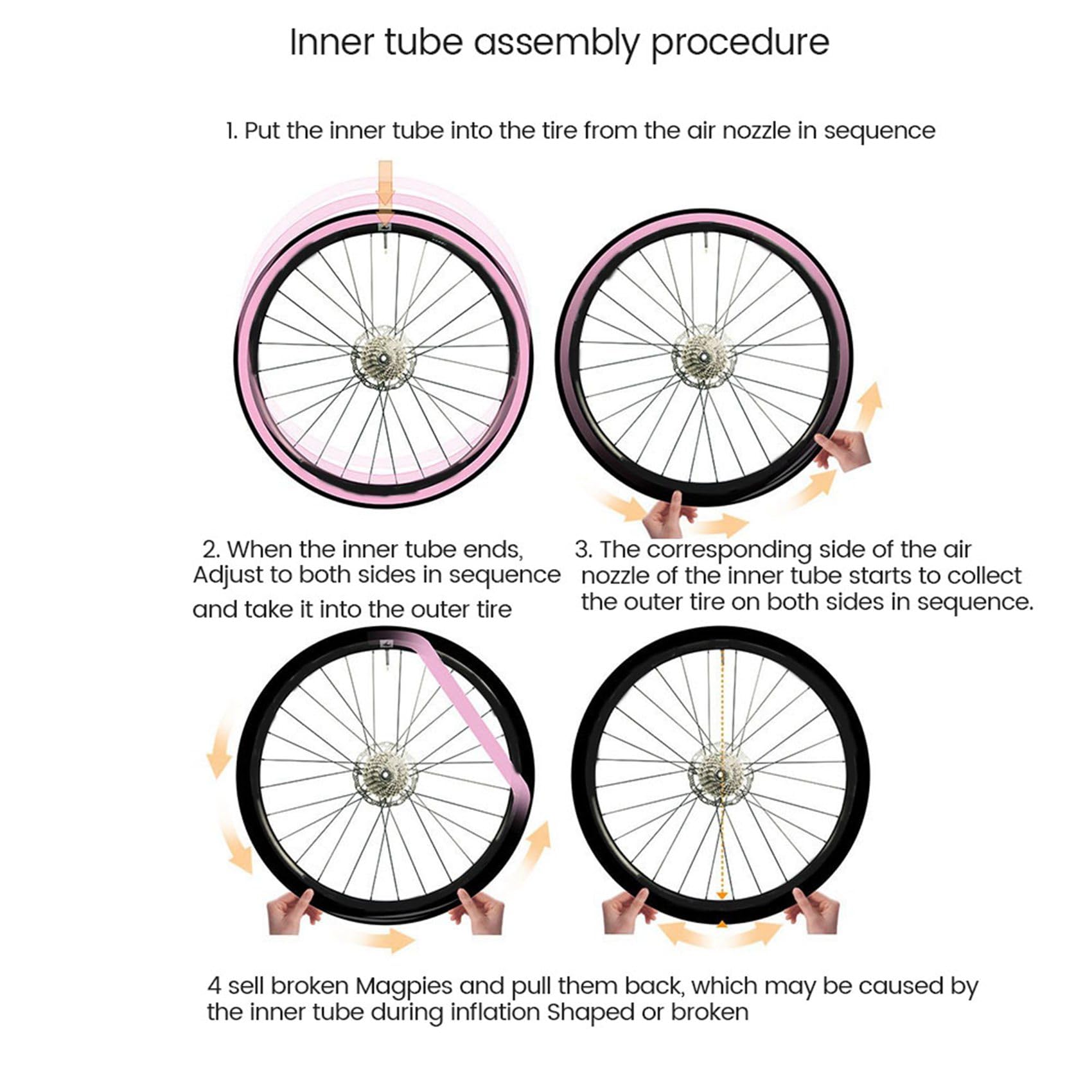4 cámaras de aire ultraligeras para bicicleta de carretera de TPU 700C 18 23 25 28 32C longitud con válvula francesa 80 mm