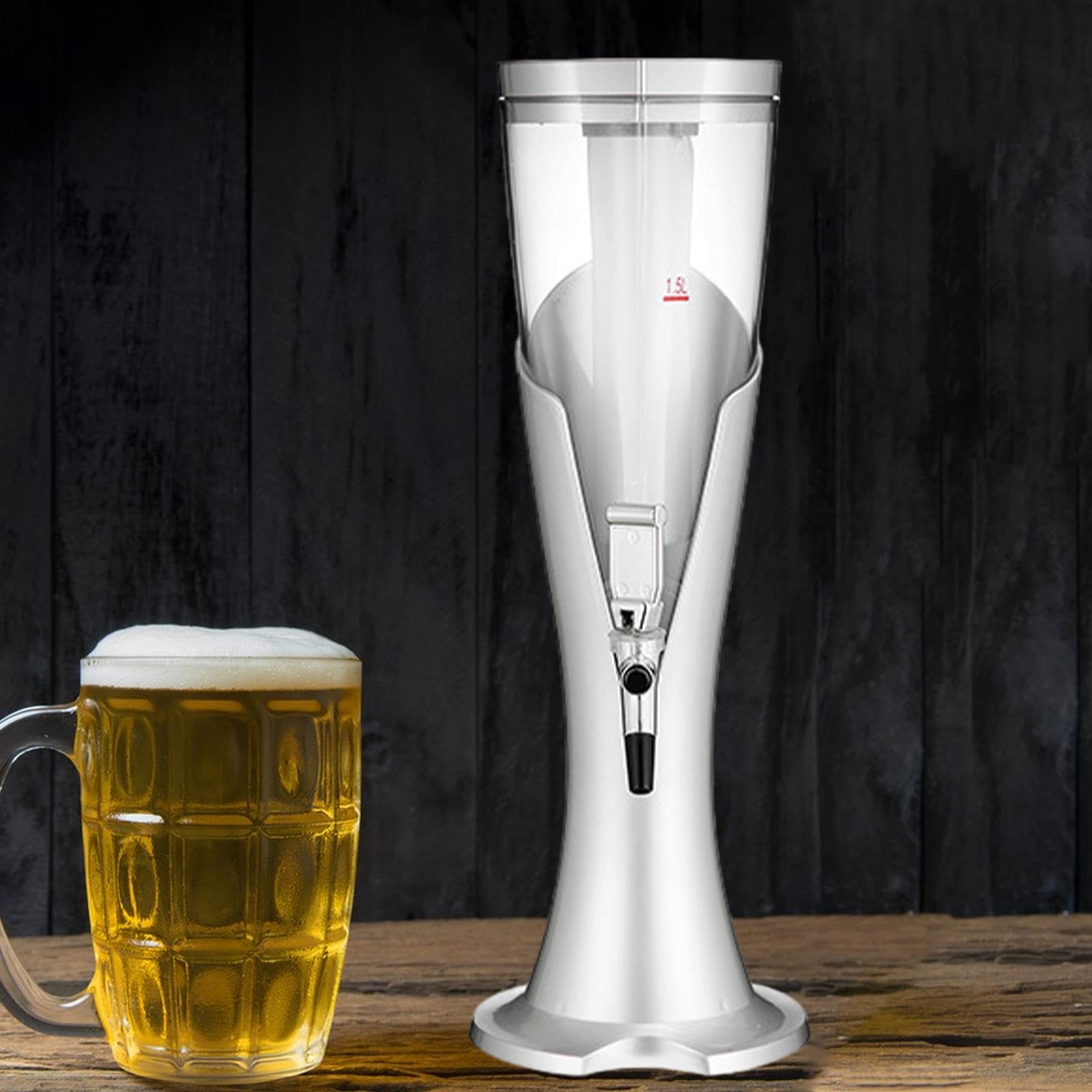 Dispensador de Cerveza para Entretenimiento en El Hogar, PLATA, tal como se describe