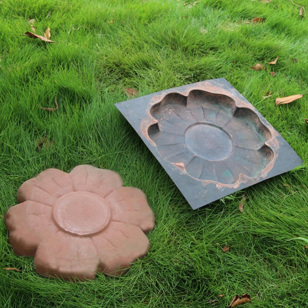 Moldes para Cemento Molde for escalón de jardín Decorativo con Forma de Flor, Ideal for Hacer tú Mismo Moldes Hormigon Impreso
