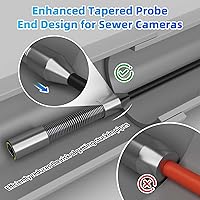 Vista 5 de Sanyipace Sewer Camera 100FT/30M, 5" IPS HD Inspection Camera with 32GB TF Card, DVR with Speaker, 8 LED Lights, Waterproof Pipe Camera for Drain